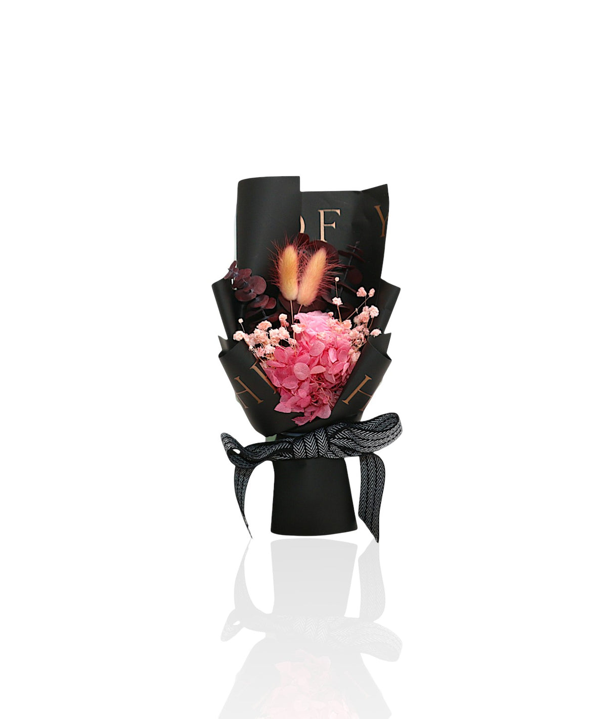 gift box with pink flower bouquet china (10"x4.5")