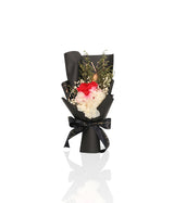gift box with white flower bouquet china (10"x4.5")
