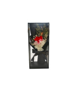 gift box with white flower bouquet china (10"x4.5")