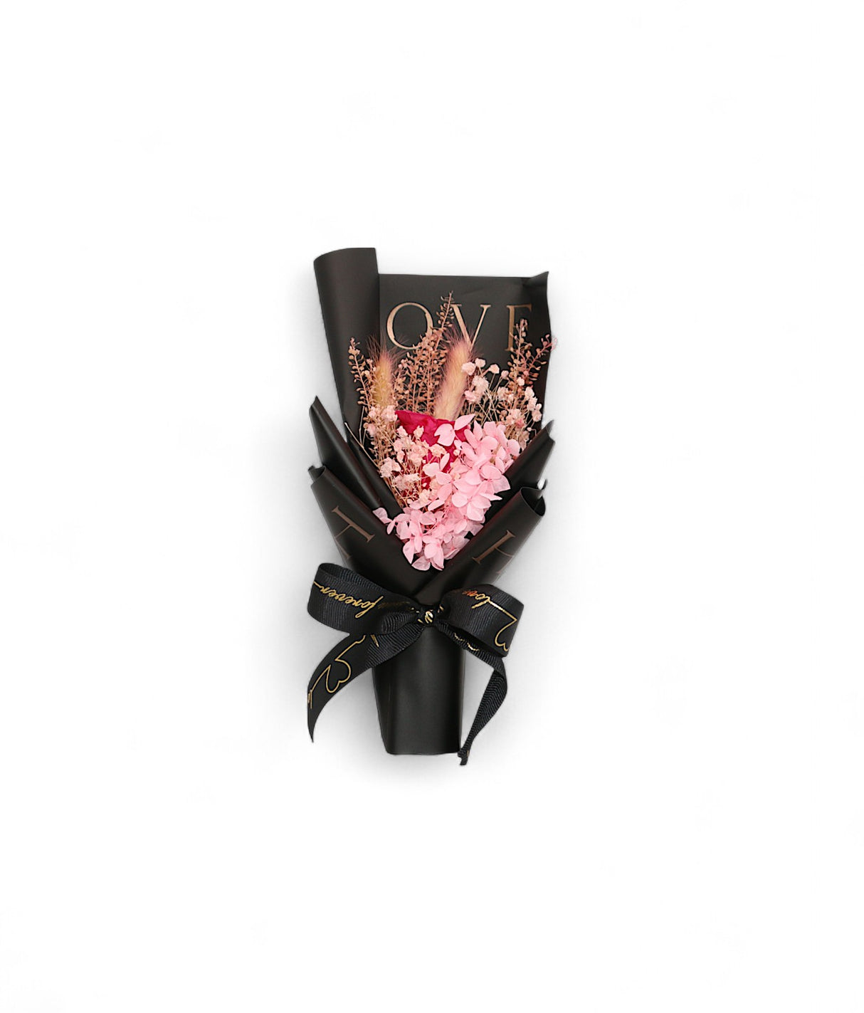 gift box with dark pink flower bouquet china (10"x4.5")