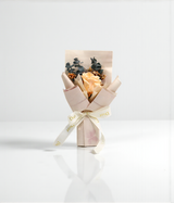 gift box with peach flower bouquet china (9"x5")
