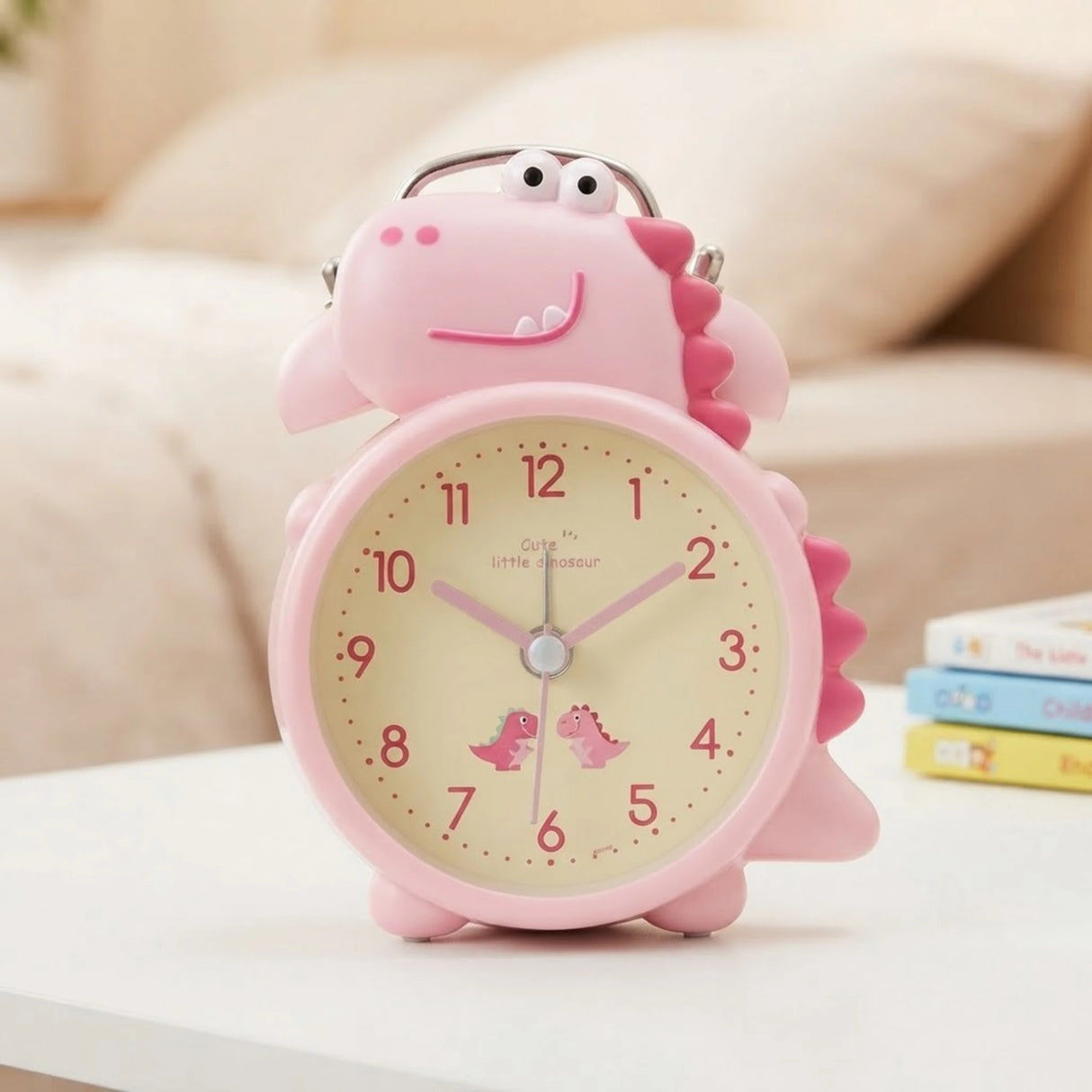 alarm clock dinosaur pink 5''x3.5'' china