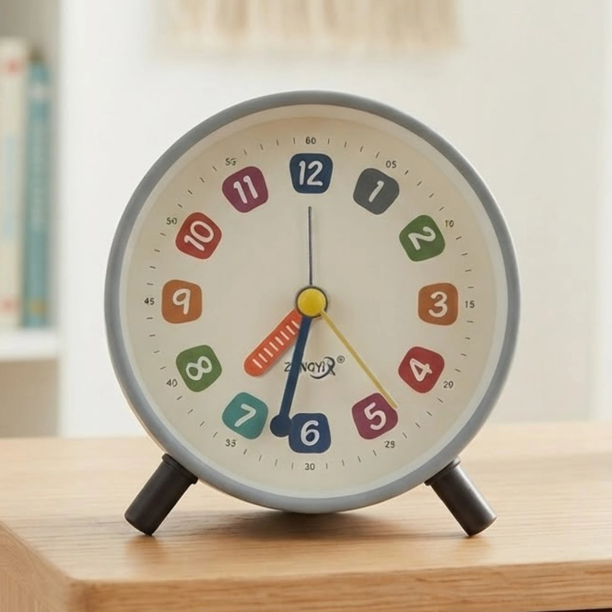 alarm clock round grey 4''x4'' china