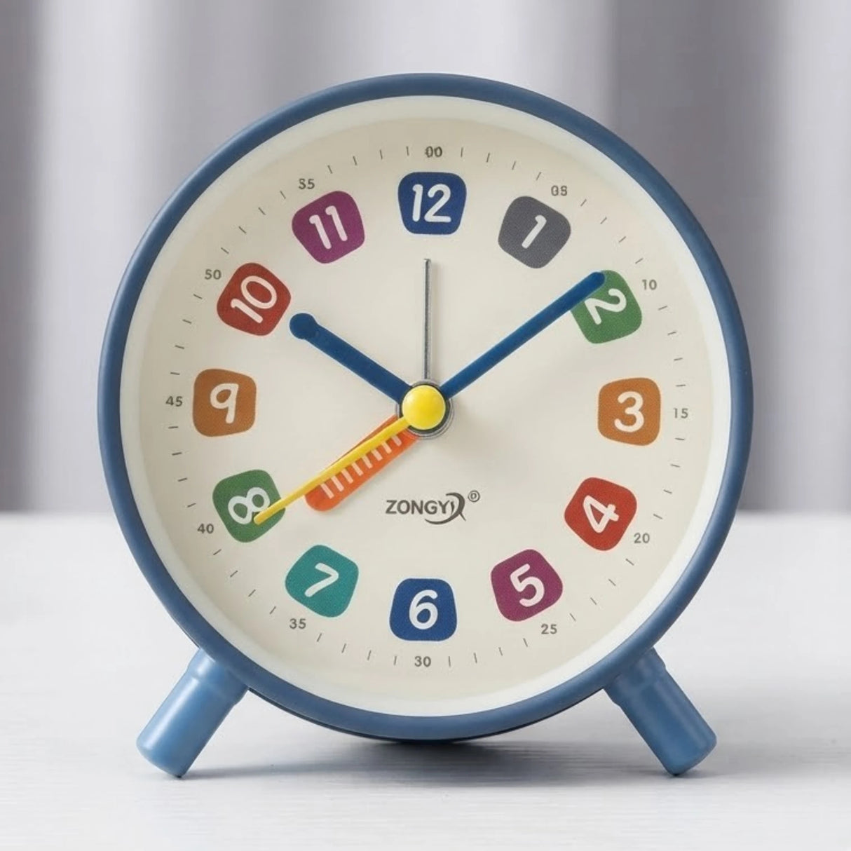 alarm clock round blue 4''x4'' china