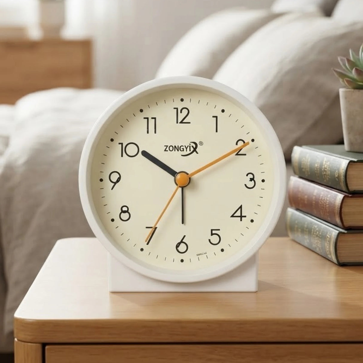 alarm clock white 4''x4'' china