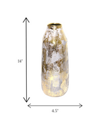 ceramic vase golden & gray large china