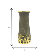 ceramic vase gray & golden large china