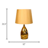table lamp metal golden led cnc a9 21.5"x12"
