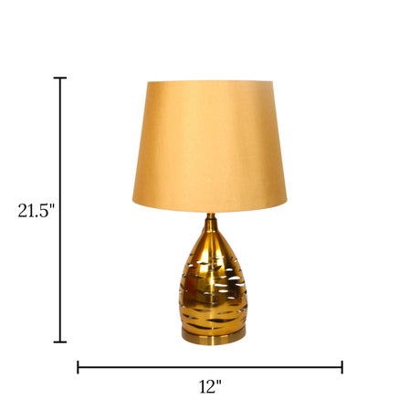table lamp metal golden led cnc a9 21.5"x12"