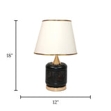 table lamp metal black double light cnc a4 18"x12"
