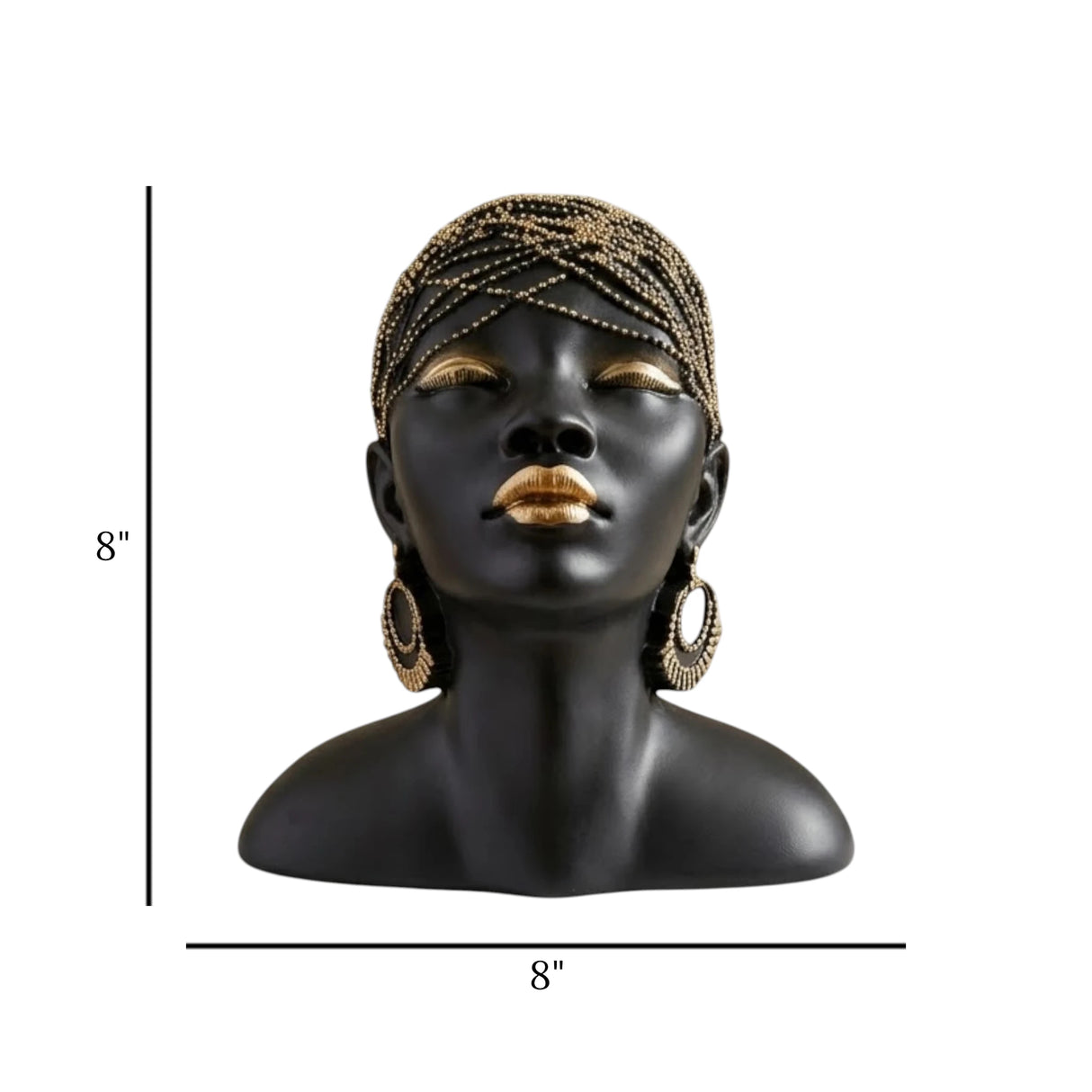 statue woman black 8''x8'' china