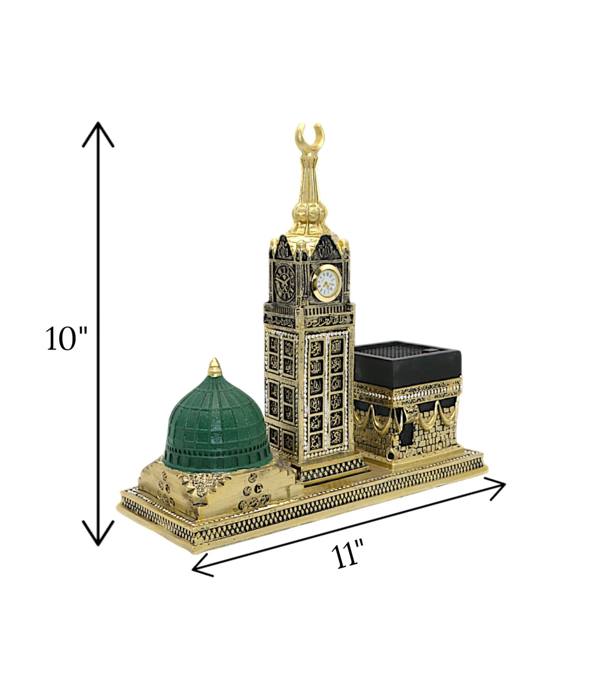 islamic kaba & clock tower resin china "11x10"