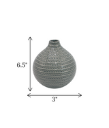 ceramic vase surahi grey china "6.5x3"