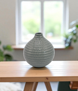 ceramic vase surahi grey china "6.5x3"
