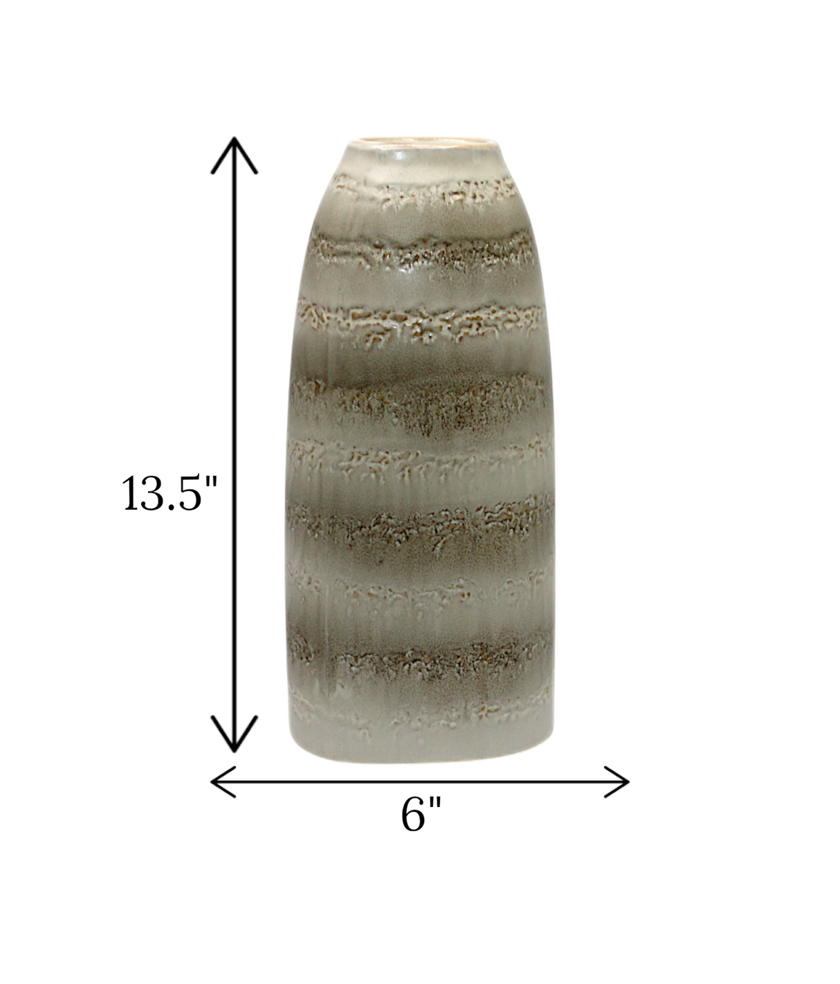 ceramic vase white large china "13.5x6"