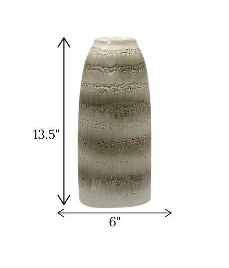 ceramic vase white large china "13.5x6"