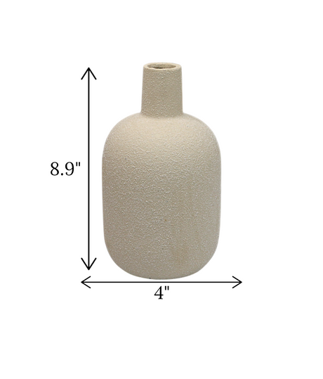 ceramic vase off white large china "8.9x4"