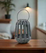 ceramic lantern blue china "8x4"