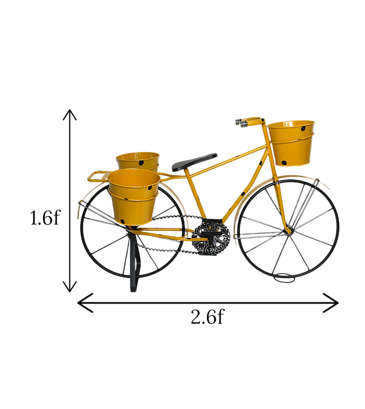 metal cycle planter yellow 3s china "20x32"