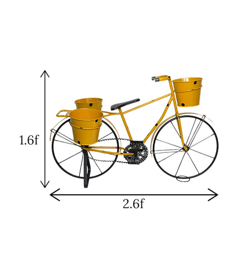 metal cycle planter yellow 3s china "20x32"