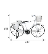 metal cycle planter white 3s china "20x32"
