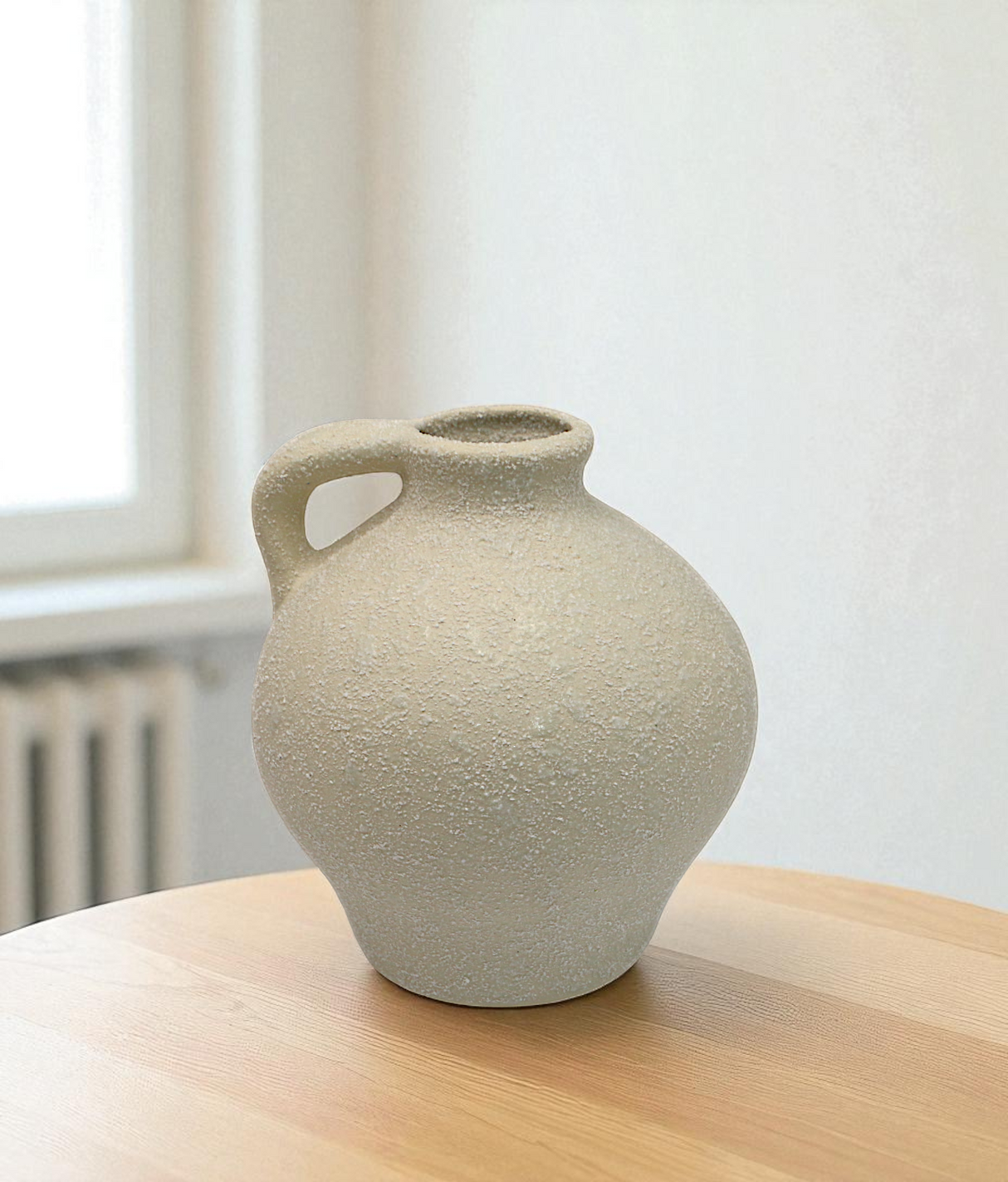 ceramic vase off white china "6.7x3"