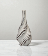 ceramic vase textured white large china "12x3.5"