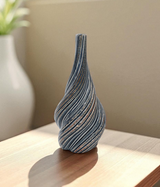 ceramic vase textured grey large china "12x3.5"