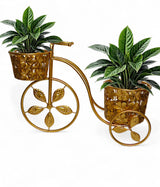 metal cycle planter golden 2s china "15x19.5"'