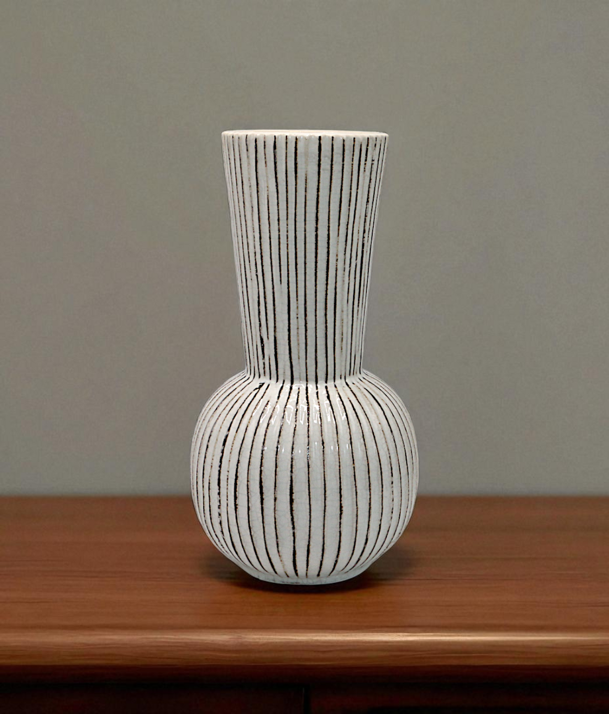 ceramic vase textured white large china "11x4"