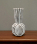ceramic vase textured white large china "11x4"