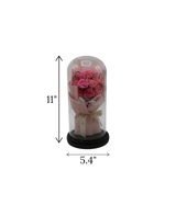 pink flower bouquet in glass china "11x5.4"