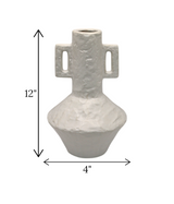 ceramic vase white large china "12x4"