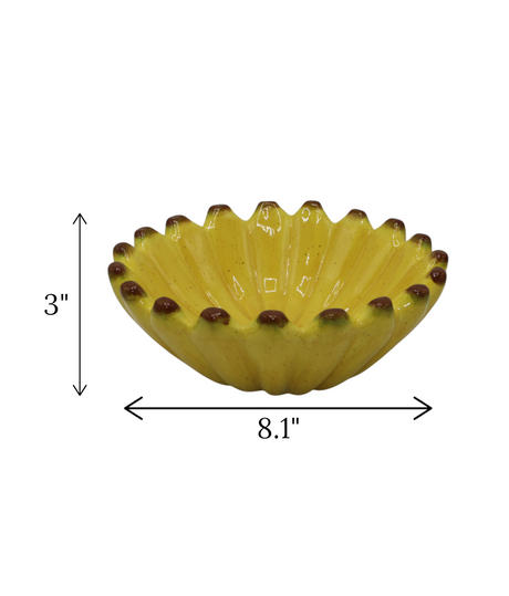 ceramic banana bowl china "3x8.1"