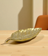 ceramic leaf golden china "8x1"