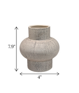 ceramic vase texture white china "7.9x4"