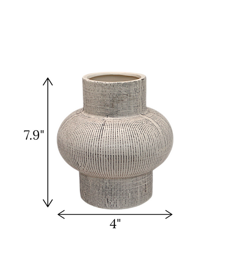 ceramic vase texture white china "7.9x4"