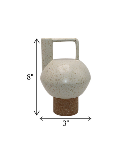 ceramic vase white china "8x3"