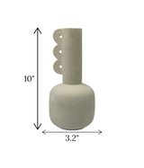 ceramic vase white china "10x3.2"