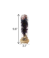 dry flower in glass purple large china "9.8x3.1"