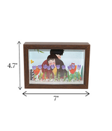 led photo frame with purple flower china "4.7x7"