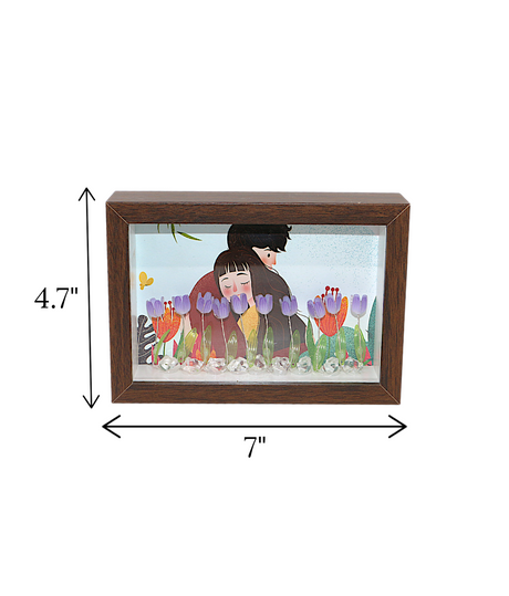 led photo frame with purple flower china "4.7x7"