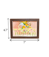 led photo frame with yellow flower china "4.7x7"