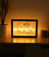 led photo frame with yellow flower china "4.7x7"