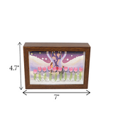 led photo frame with pink flower china "4.7x7"