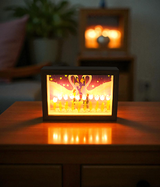 led photo frame with pink flower china "4.7x7"
