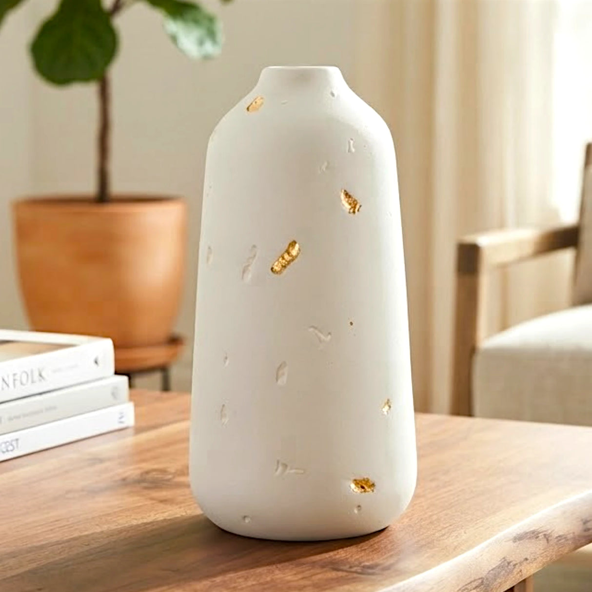 ceramic vase white china