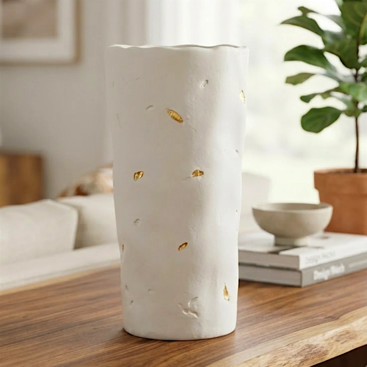 ceramic vase white china