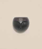ceramic face vase wall hanging black china "5x3.9"