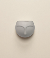 ceramic face vase wall hanging white china "5x3.9"